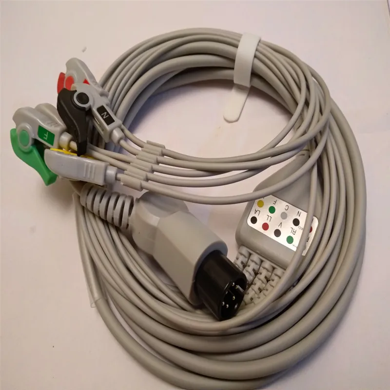 Бесплатная доставка один кусок ECG Leadwire 3 провода для Mindray Goldway Edan использование