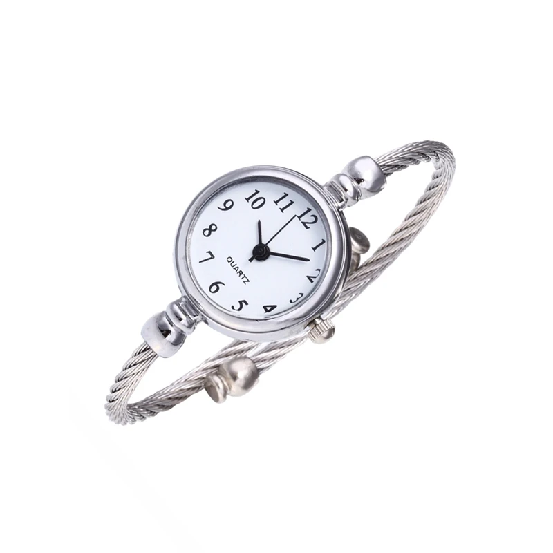 Женские кварцевые наручные часы с маленьким круглым циферблатом и тонким