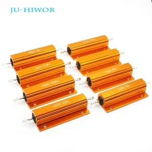 RX24 100 Вт алюминиевый корпус резистор высокой мощности с металлическим корпусом сопротивление радиатора 1R 3R 4R 8R 100R-10K Ом несколько значений