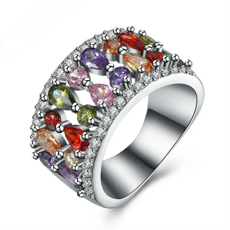 Новинка 2020 модное Европейское Ювелирное кольцо Женское с кристаллами от Swarovski