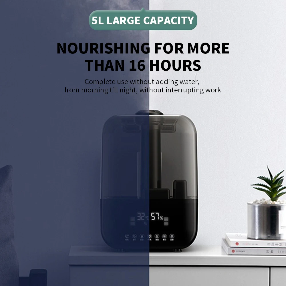 FUNHO 5L большой объем пульт дистанционного управления увлажнитель воздуха время