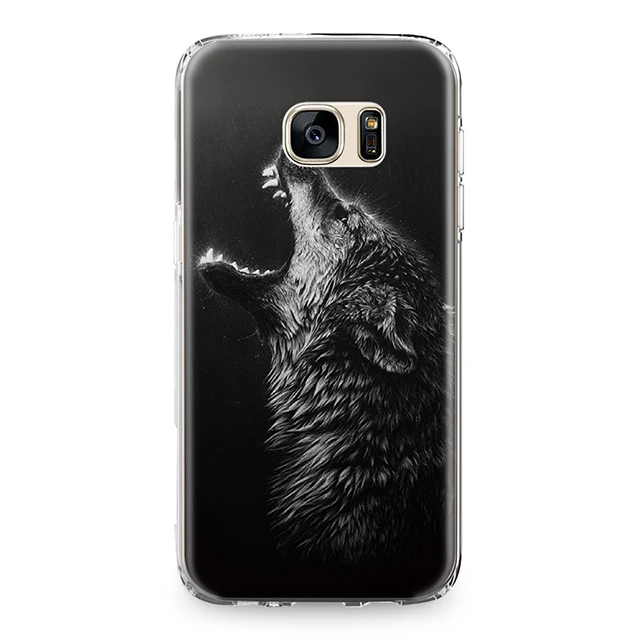 Волк собака Телефонные Чехлы для Samsung Galaxy S4 S5 мини S6 S7 Edge Plus S8 Note 4 5 Grand Prime силикон ТПУ чехол для телефона Para Coque
