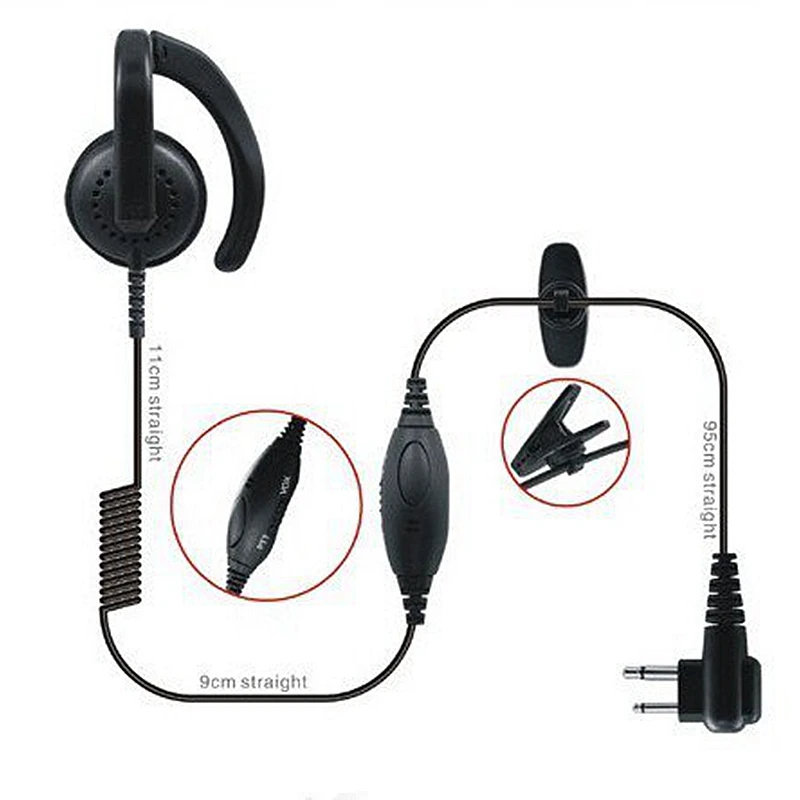 Radio Earpiece PMLN4443A Voice-activated Flexible Earbud Headset For Motorola Walkie-talkie Mag One A8 A6 A10 A12 GP88 GP68 | Мобильные