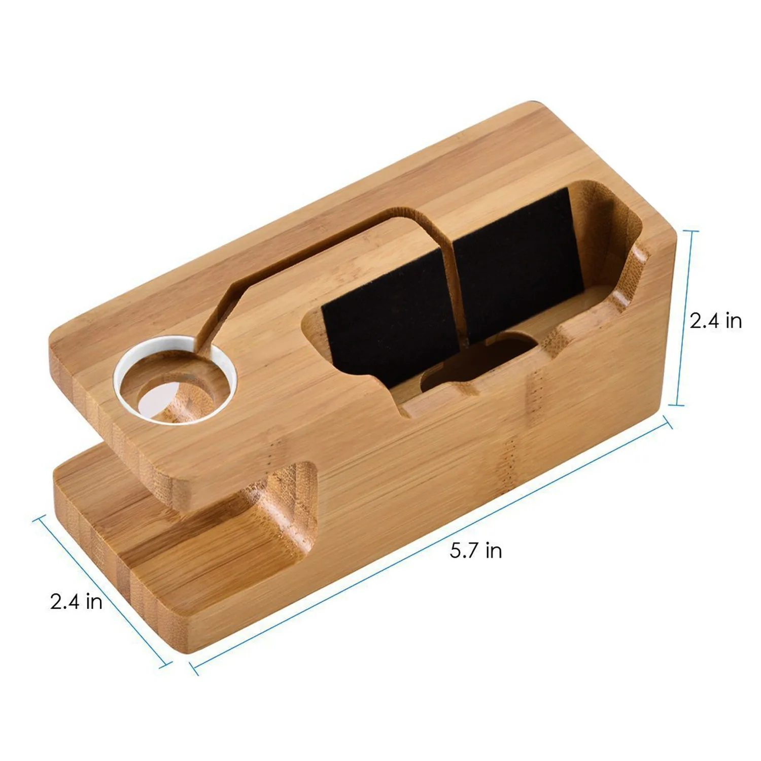 Besegad бамбуковая деревянная зарядная док станция держатель с 3 USB портами для Apple