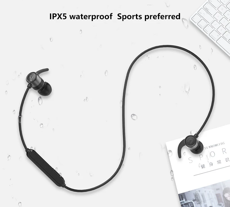 Беспроводные bluetooth-наушники UiiSii BT600, спортивные наушники для бега, водонепроницаемые наушники IPX5 с микрофоном для iphone, xiaomi, huawei