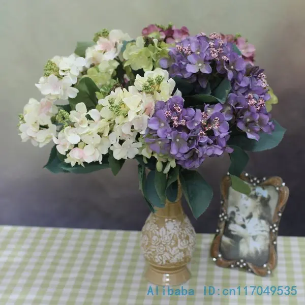 Красивые Искусственные Шелковые цветки гортензии 1 шт. подарок для украшения