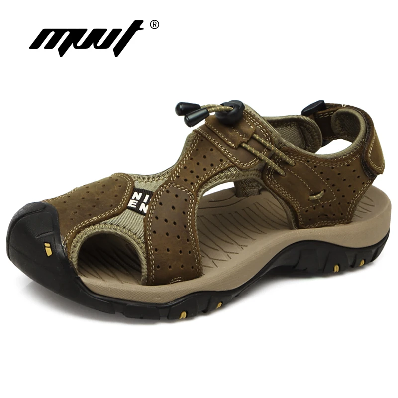 Новинка летние мужские сандалии из натуральной кожи повседневные уличные крутые