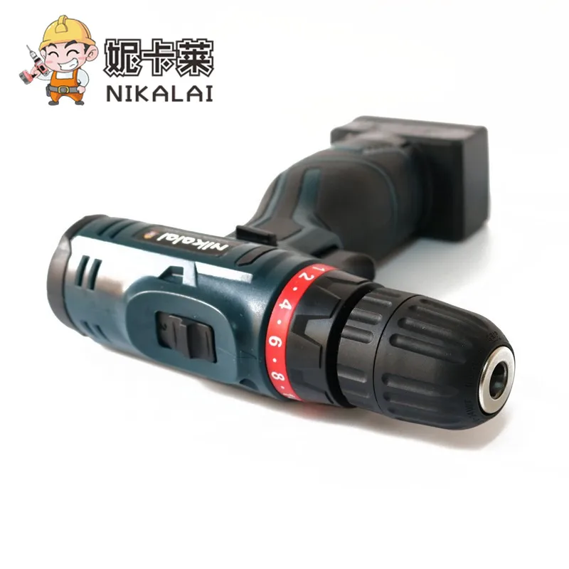 Перезаряжаемая литиевая батарея беспроводная дрель сверло с крутящим моментом