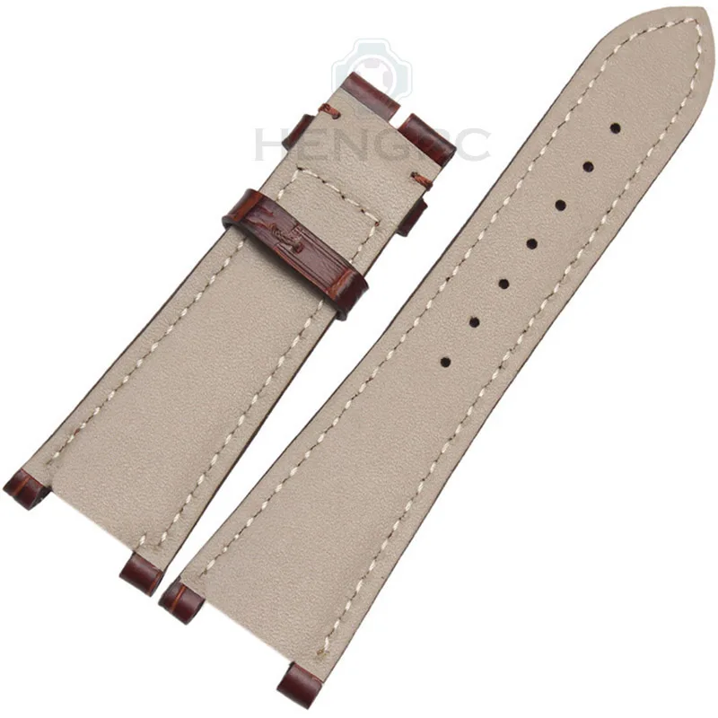 High Quality New Genuine Leather Watch Band Strap 25*18mm Brown Black Watchbands Belt For PP Accessories | Наручные часы
