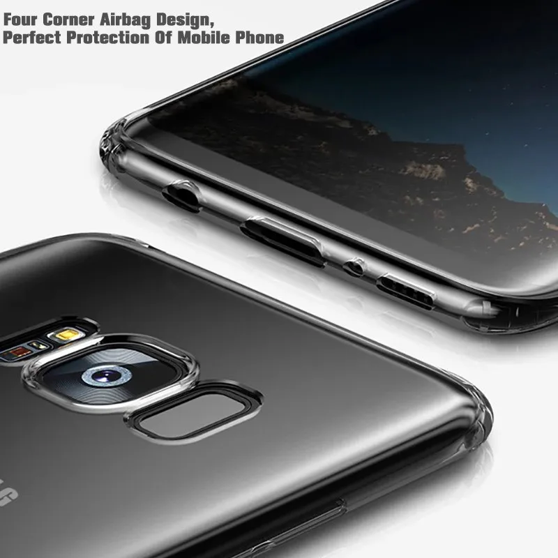 Чехлы для телефонов Samsung Galaxy S10 S9 S8 Lite Plus Note 9 8 A7 A5 2017 C9 C7 Pro C5 прозрачный силиконовый