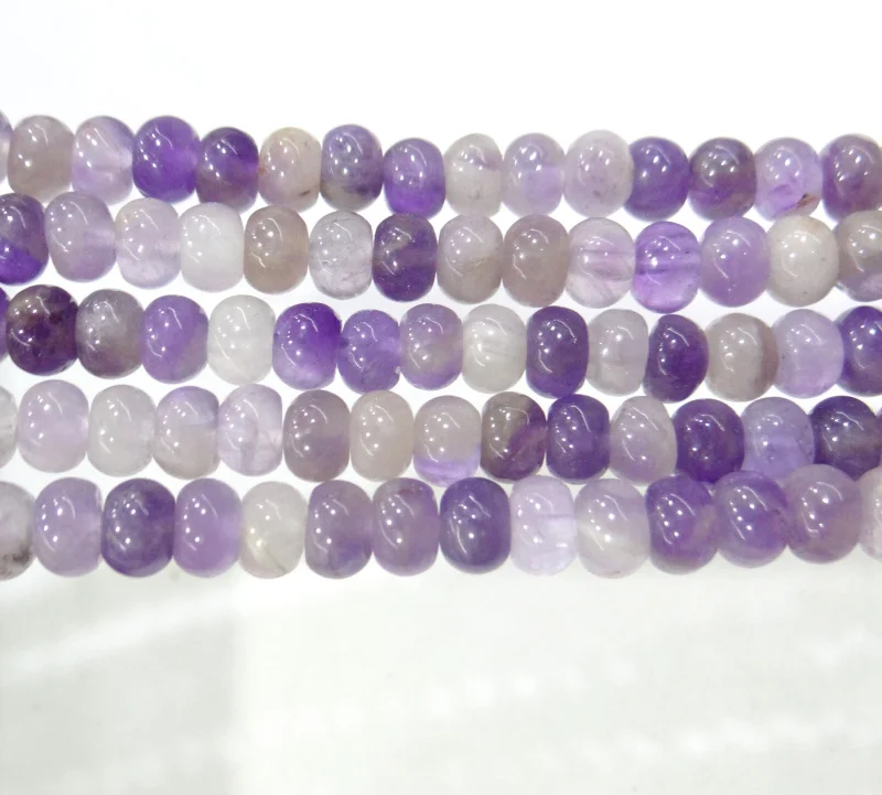 

Natural stone amethysts Rondelle Beads 4*6mm 5*8mm Spacer crystal Beads 15 inches For Jewelry Making Bracelet Accessories