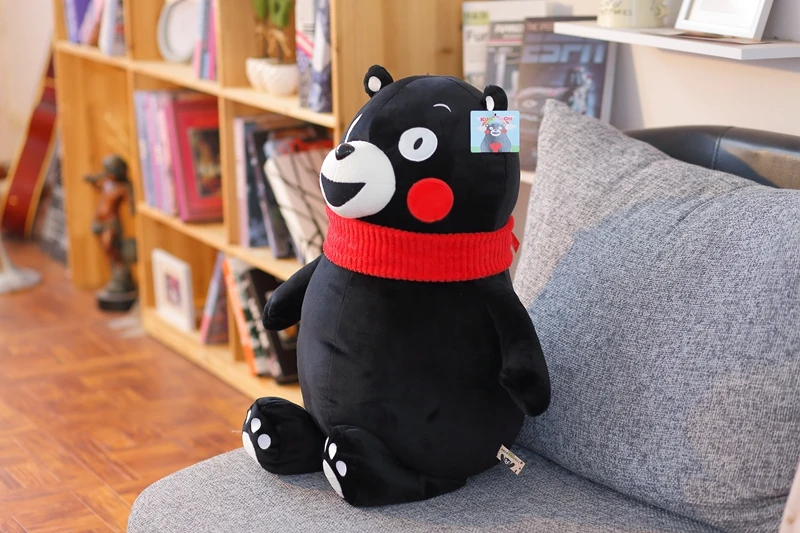 Японский талисман Кумамон красный шарф медведь плюшевая игрушка для детей