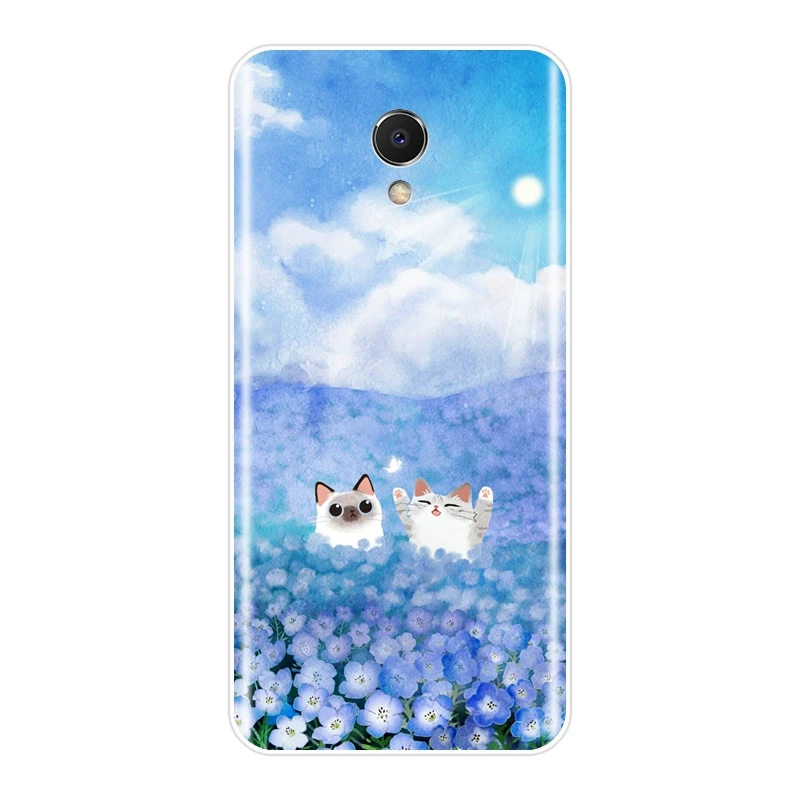 Чехол для Meizu M6 M6S M6T M5 M5C M5S M3 M3S M2 мягкий силиконовый чехол с кошачьими цветами Note