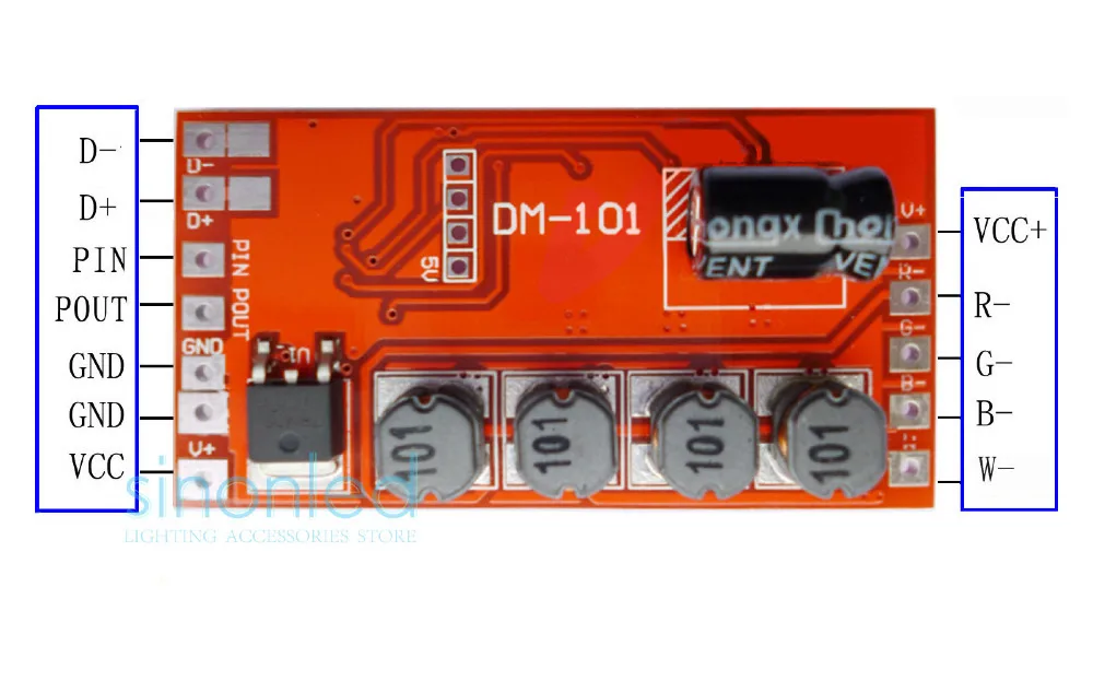 DM 1014 канала RGBW DMX постоянного тока декодер DC12 24V вход переменного 300ma * 4 канальный