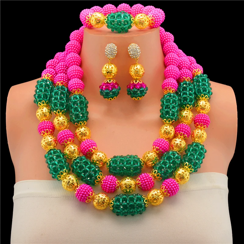 Комплект ювелирных изделий из африканских бусин модные свадебные комплекты