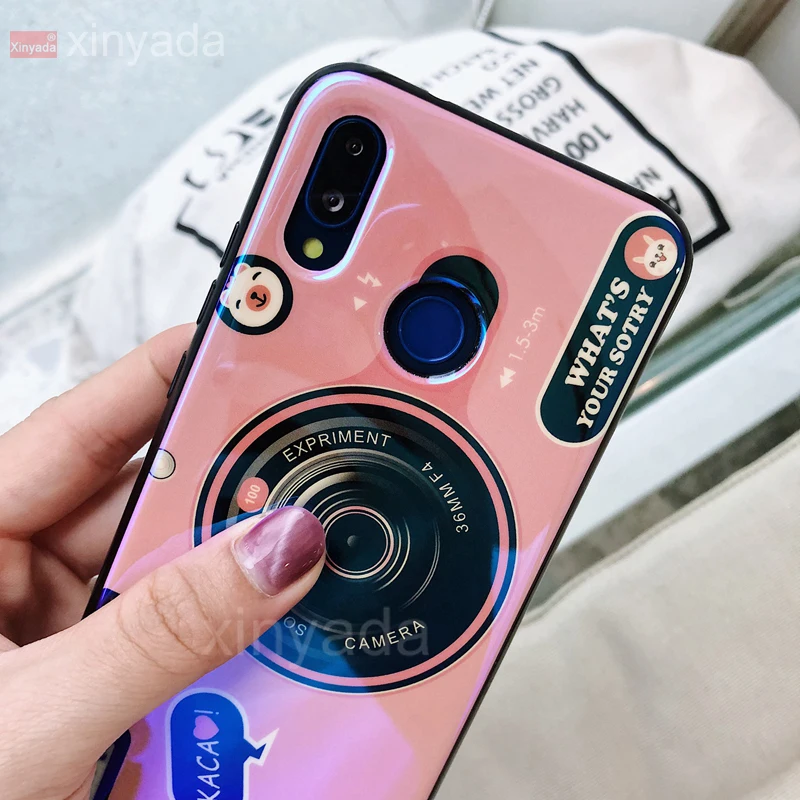 Чехол для Xiaomi Redmi 7A Redmi 7 Note 7 Pro, Роскошный чехол для камеры, мягкий бампер, силиконовый чехол из ТПУ с цветами
