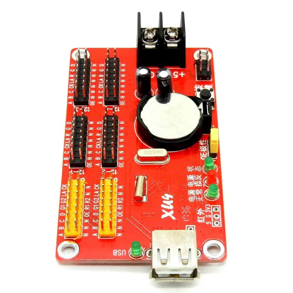 

free shipping XU4 USB / U-key control card 2048*32,1024*64 pixels support for P10,F3.75,F5.0,p16,p13.33,p20 LED sign display