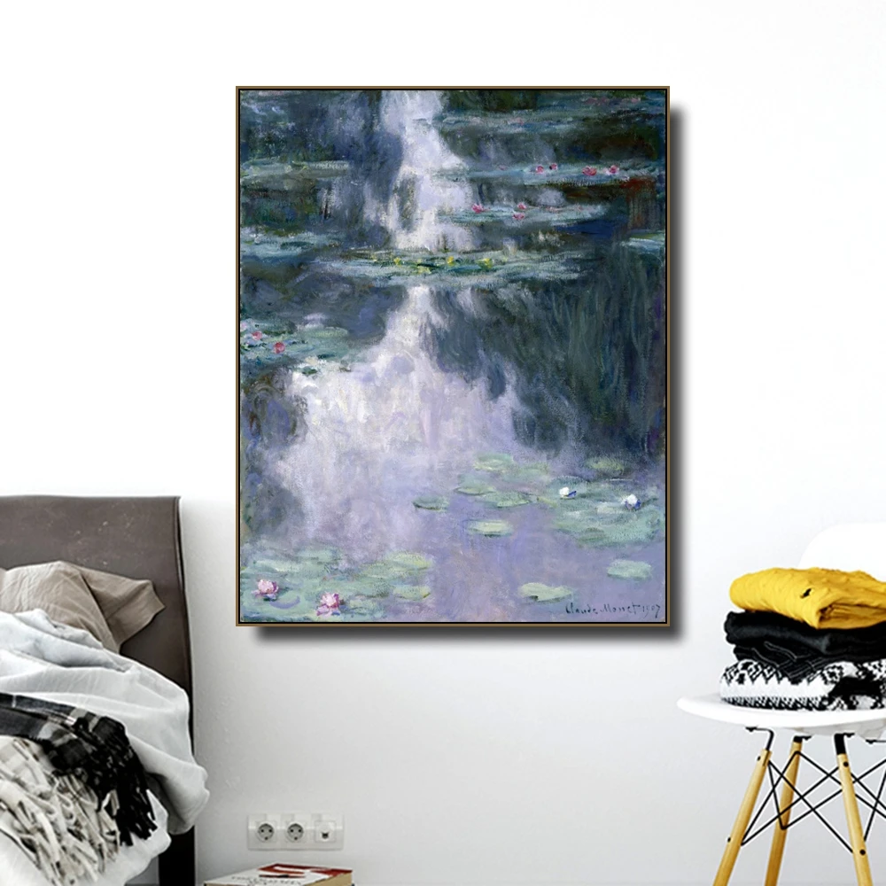 

Water Lilies (Nymphéas) by Monet Posters and Print Canvas Painting Calligraphy Wall Pictures for Living Room Bedroom Home Decor