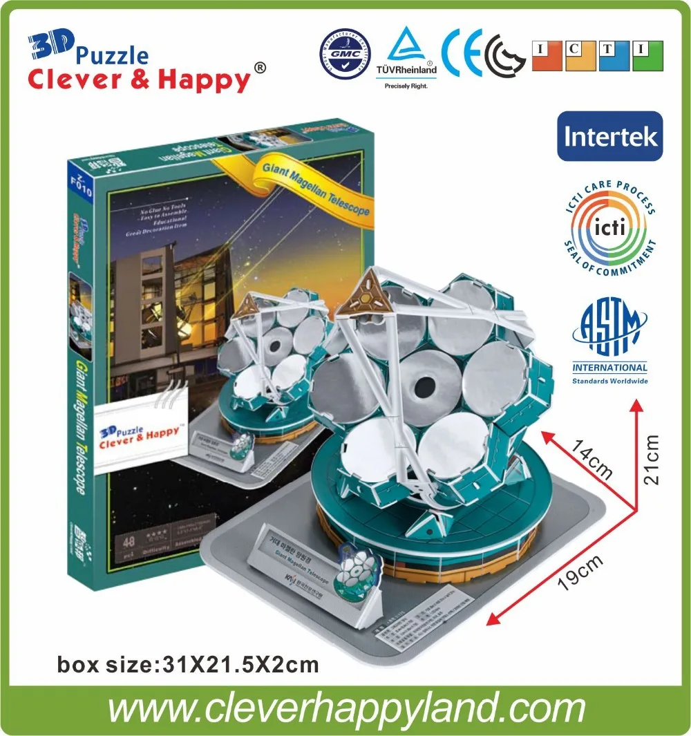 Новинка 2014 3d пазл гигантский волшебный телескоп Детский игрушка для раннего