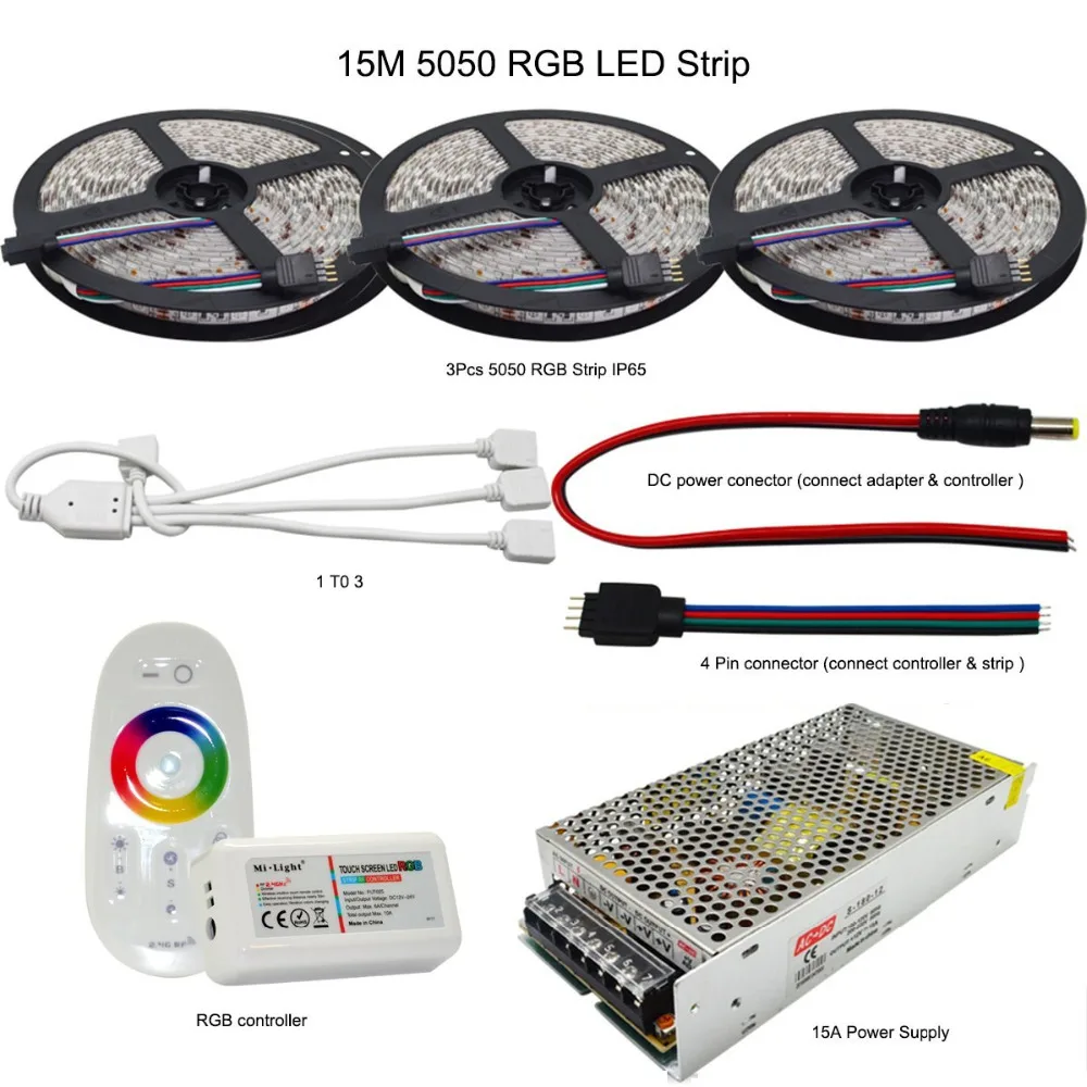 Комплект RGB светодиодной ленты 5050 SMD светильник постоянного тока 12 В 60