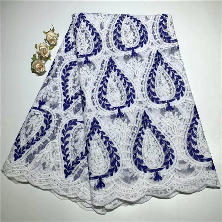 2019 High Quality White black stones Guipure African Lace Fabric Embroidered Wedding Decoration French Nigerian Fabrics | Дом и сад