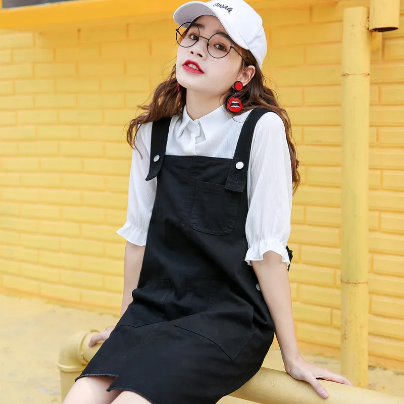 Винтажные Платье черного цвета 2017 тонкий сладкий Jeans платье женщины промывают