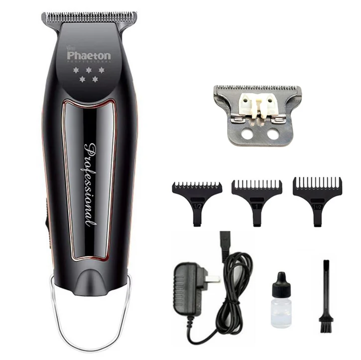 black add 1 blade 100-240V Hair Trimmer professional Hair Clipper Beard Trimmer Men's Hair Cutter Barber haircut machine 0.1mm Cutting 15W - Цвет: black add 1 blade