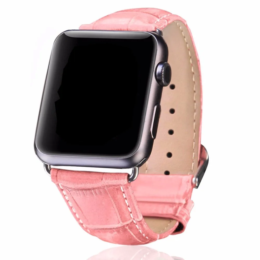 Цветной кожаный ремешок для часов Apple Watch Band Series 3/2/1 спортивный браслет 42 мм 38 iwatch