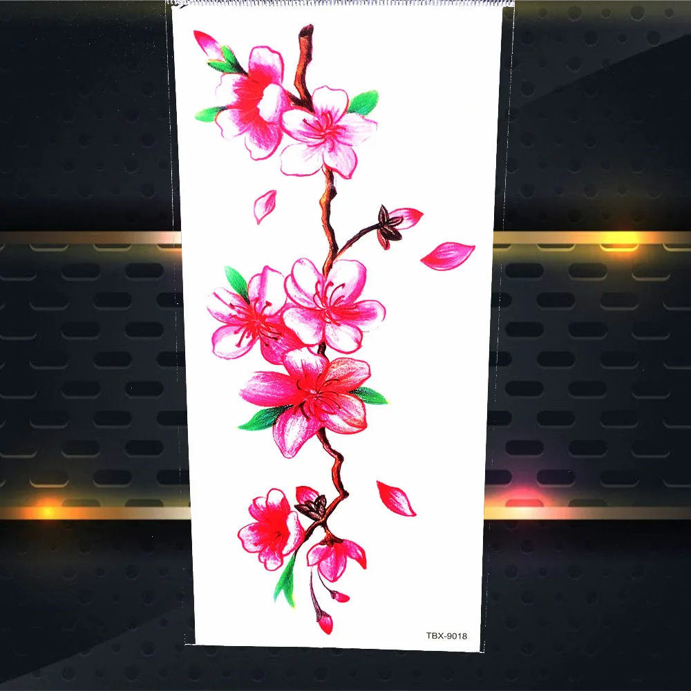 25 стилей для женщин вишневые цветы 3D временные татуировки наклейки тела