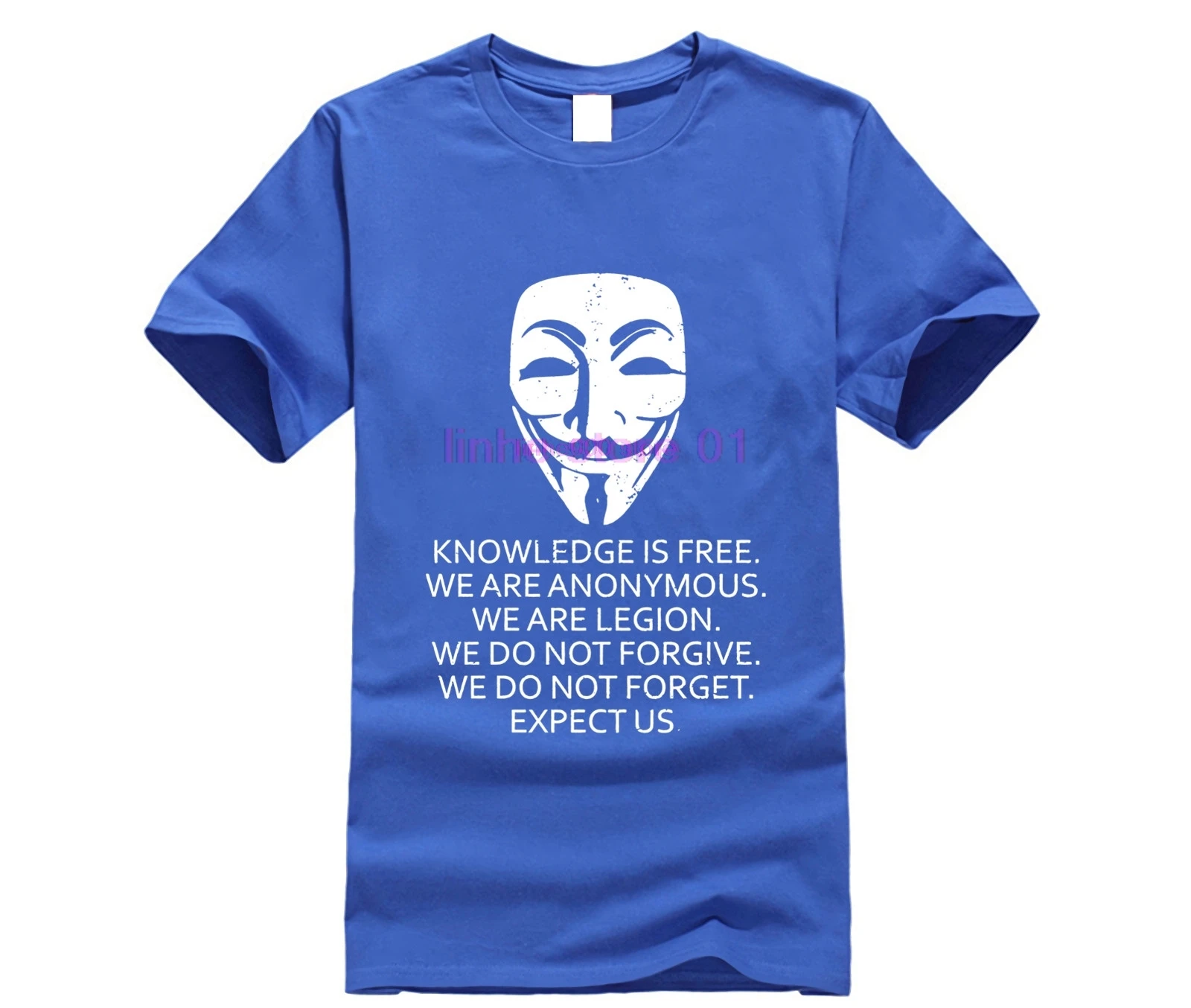 Познание свободная футболка Guy We Are Fawkes Anonymous Computer Science Hacker 2019 дизайн мужская