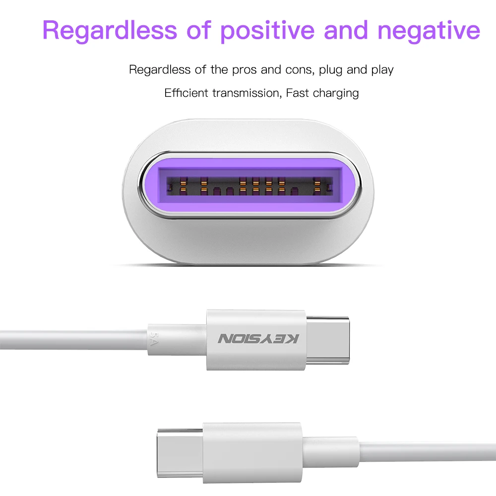 Кабель KEYSION USB Type-C для Huawei P30/P20 Pro/Mate20/10 Pro/P10 Plus lite 5A быстрая зарядка | Мобильные