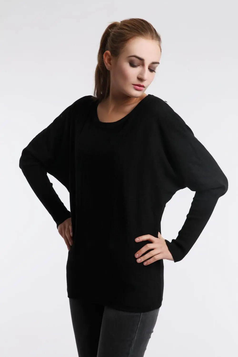 214High Quality More colors Autumn Winter 2014 NEW European Style Women Fashion Outwear Pullovers Knitted Cashmere Sweater XXXL |