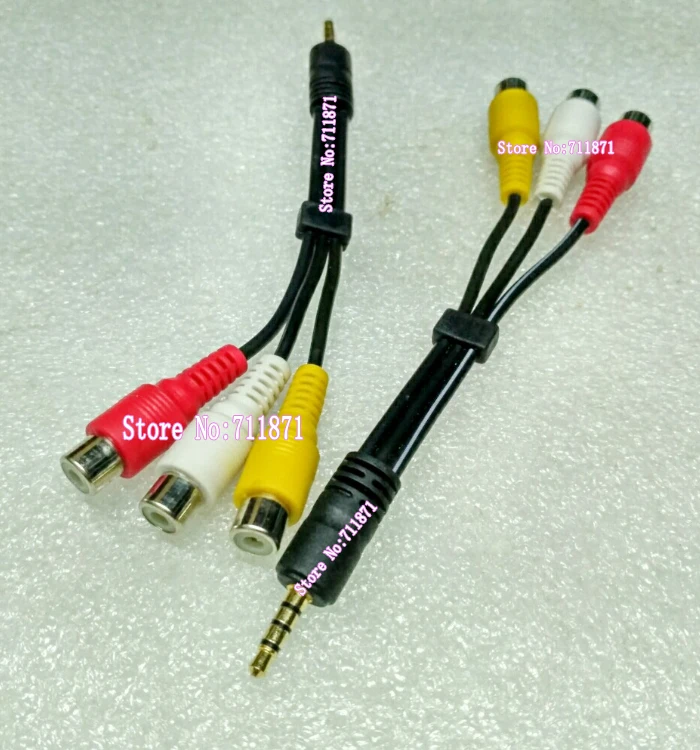 3 5 3RCA линия папа RCA мама кабель 4 секции Видео Аудио Линия DC3.5 TV AV R L аудио|audio cable|rca