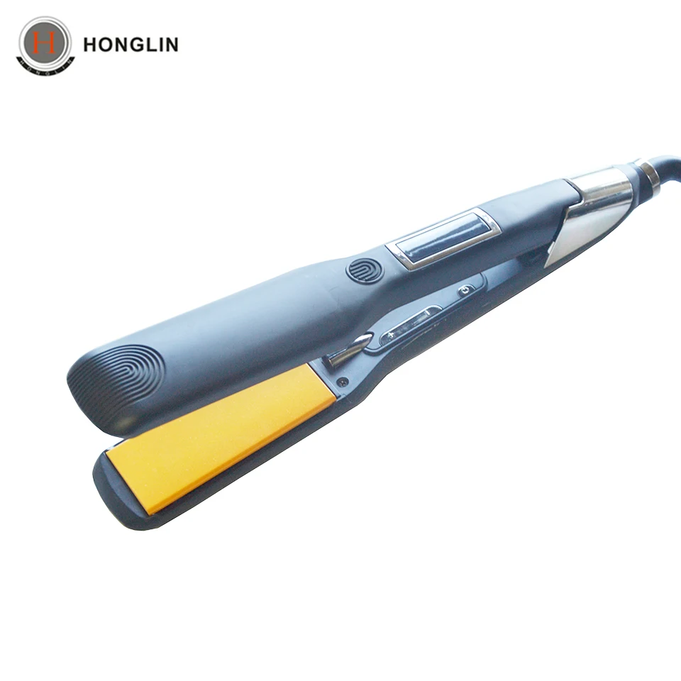 Hair Styling Tool Straightening Iron Temperature Adjustment Black Wide Pannel For Thick Electric MCH Heating Ceramic Flat | Бытовая