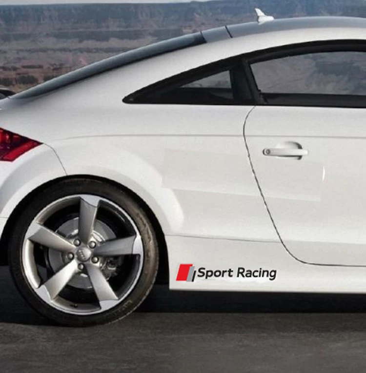 

2 шт., наклейки на боковые кузова автомобиля Audi sline A1 A3 A4 A5 A6 A6L A7 A8 Q3 Q5 Q7 TT S RS