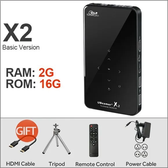 AUN светодиодный проектор X2. WiFi Android 3D проектор для домашнего кинотеатра. Мини-проектор кинотеатра. Поддержка 1080P(опционально Голосовое управление - Цвет: X2(2G-16G)