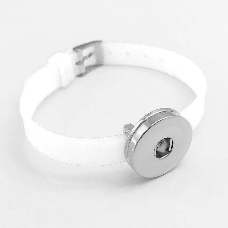 Подходит 18 мм Оснастки DIY оснастки ювелирные изделия конфеты цвета силиконовой резины кожаный оснастки браслет для женщин мальчиков девочек подарок BS2163