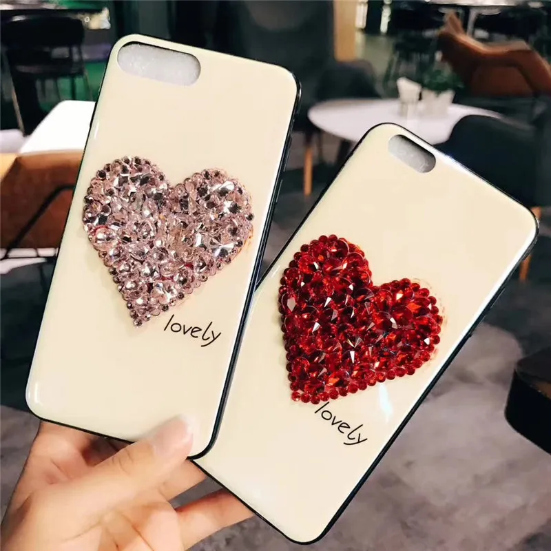 Marchcover для iPhone XS MAX XR X 8 7 6S 6 Plus Роскошные блестящие стразы в форме сердца любовь
