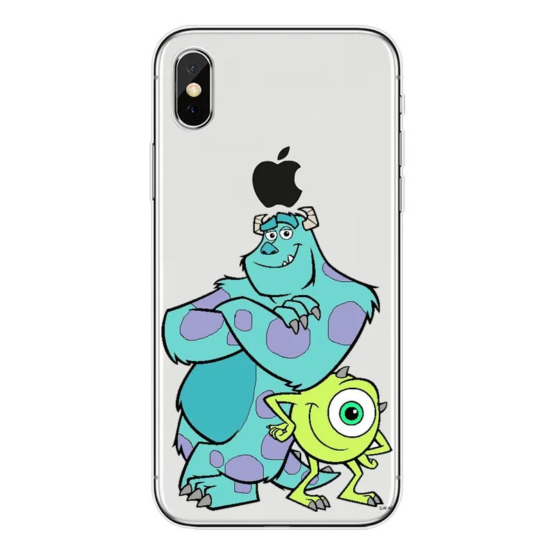 TPU Cute Monsters University Mike Wazowski Slim Soft TPU Phone Case For iPhone 5s SE 6 6SPlus XS Max 8 8plus XR Case - Color: TPU