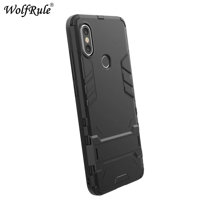 Anti-knock Case For Xiaomi Mi A2 Cover Soft Rubber + Hybrid Plastic Case For Xiaomi Mi 6x Case Holder Stand Bag For Xiaomi Mi A2