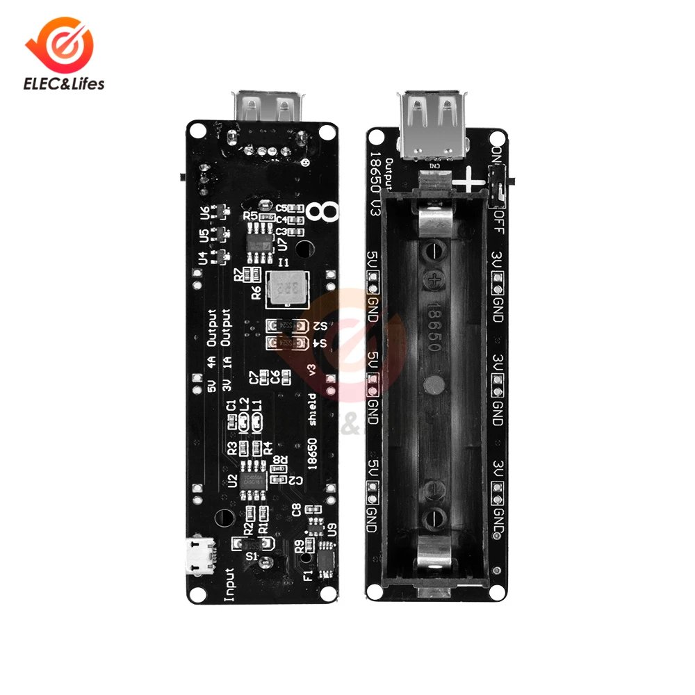 Плата расширения для Wemos ESP32 ESP32S 18650 плата зарядки литиевых батарей V3 Micro USB Type-A