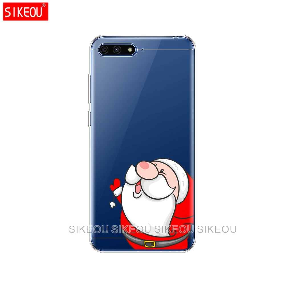 61286 Силиконовый чехол для телефона huawei Honor 7A PRO 7C Y5 Y6 Y7 Y9 Prime милый подарок с рождественским оленем защитный чехол - Цвет: 61286