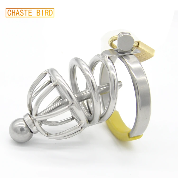 Новинка мужское устройство целомудрия Chaste Bird из нержавеющей стали с катетером