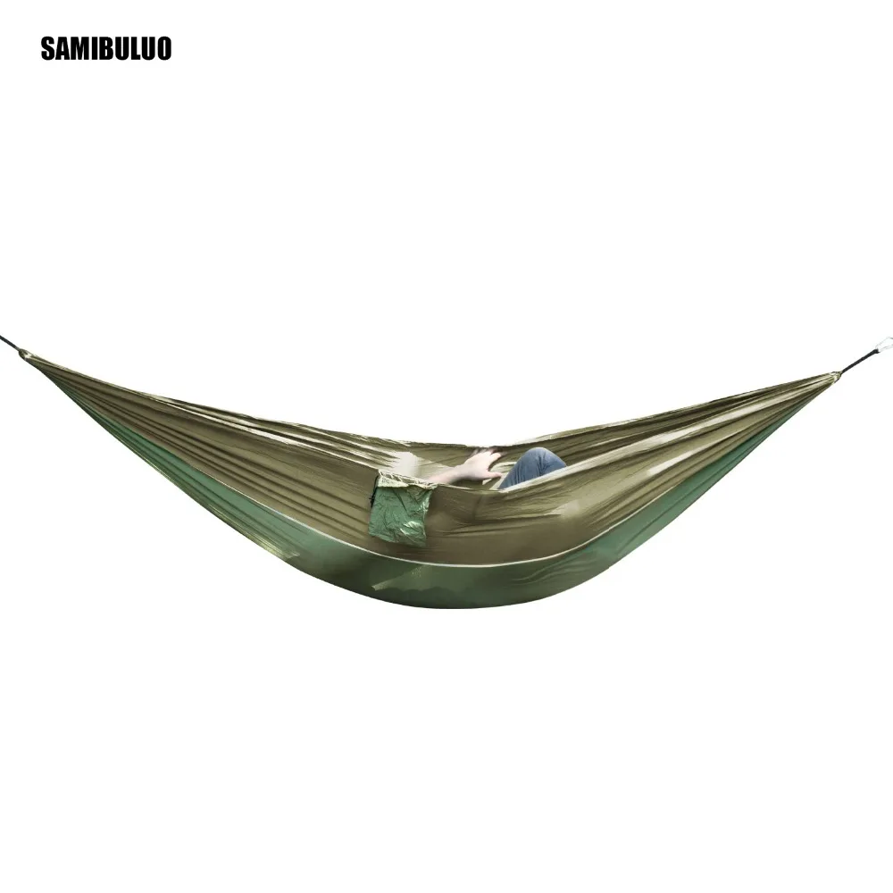 Портативный 2 человека Открытый гамак парашют нейлон ткань для путешествия Пешие