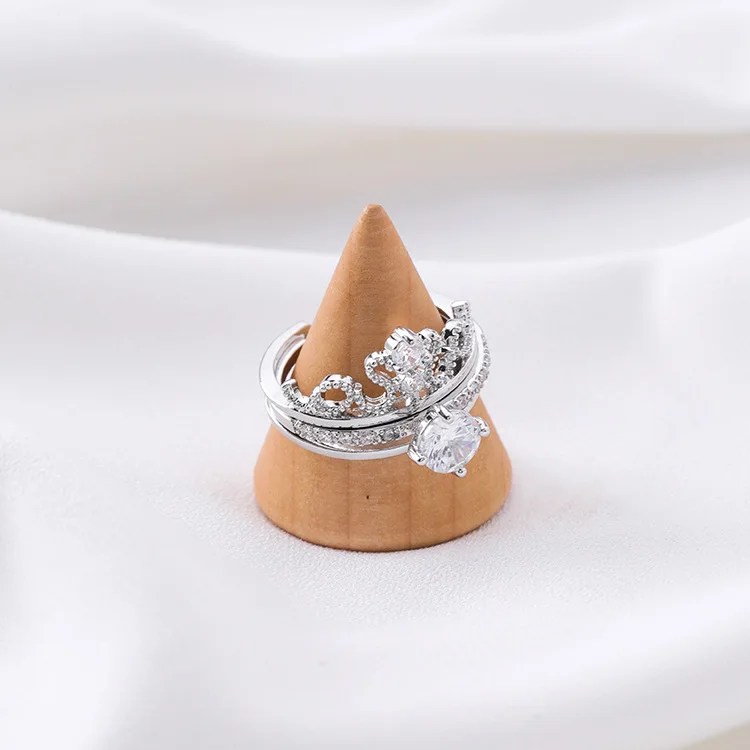 2019 розовое золото и серебро Цвет Нержавеющая сталь кубический циркон Корона