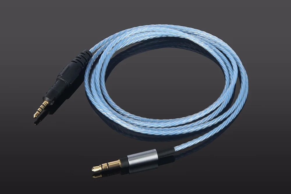 Замена обновления посеребренный аудио кабель для аудиотехника ATH M50x M40x M70x M60x 3
