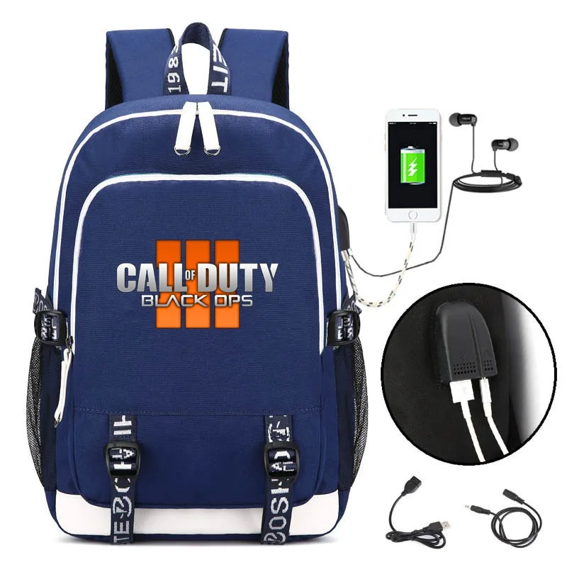 21 Горячая игра CallofDuty USB рюкзак путешествия ноутбук сумки на плечо Студенческая школьная сумка Bookbags - Цвет: 21