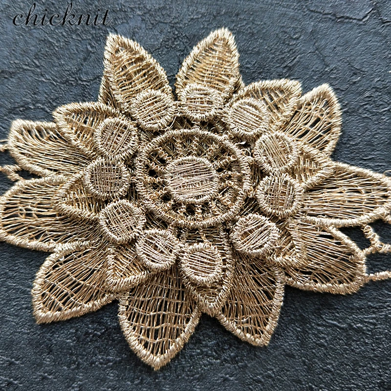 Кружевная вышивка с цветочной 3D вышивкой 7 см|3d lace|lace embroiderylace accessories |