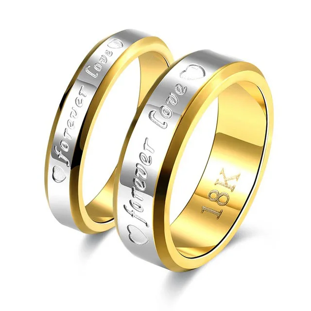 Новые красивые, с серебряным покрытием кольца для пар для женщин Forever Love women's aliancas joyas aneis feminino