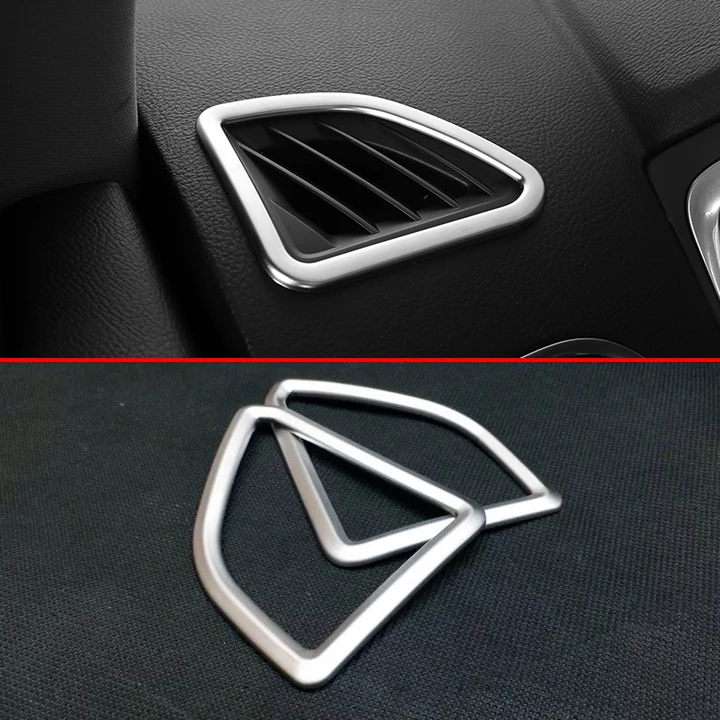 

ABS Pearl Chrome Inside Interior Air-Condition Vent Outlet Cover Trim For Ford Edge 2016 2017 Car Accessories Stickers W4